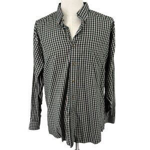 L.L. Bean Classic Green Plaid Button-Down Shirt Sz XL Traditional Fit EUC